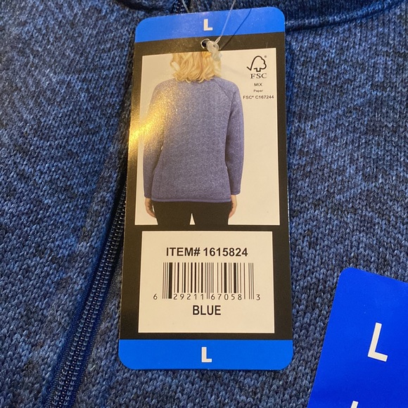 Women’s Stormpack Quarter Zip Jacket Blue Large NWT - Picture 5 of 6